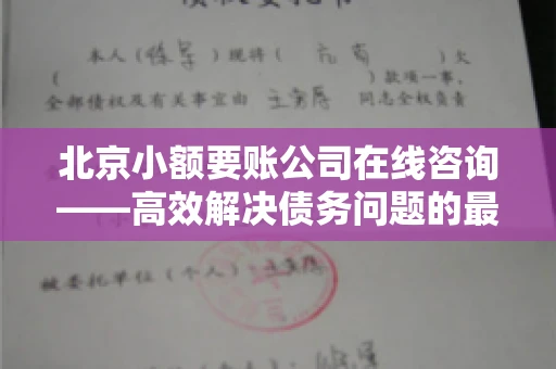 北京小额要账公司在线咨询——高效解决债务问题的最佳途径