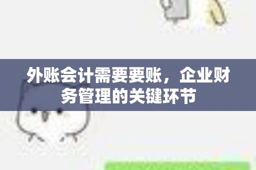 外账会计需要要账,企业财务管理的关键环节 外账会计需要要账,企业财务管理的关键环节